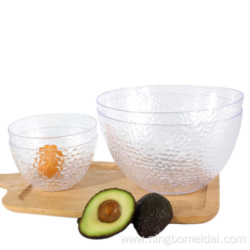 Eco-friendly transparent plastic salad bowl